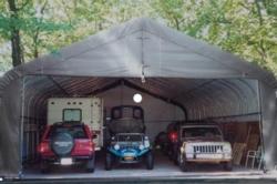 28'Wx28'Lx16'H storage tent